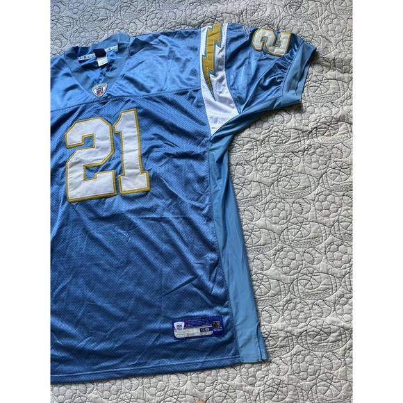 Reebok SD Chargers Mens  Ladainian Tomlinson Powder Blue Jersey Sz 56 Stitched - Picture 4 of 16